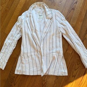 Striped White Blazer Jacket